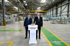 President Ilham Aliyev attends opening of paper and hygiene products manufacturing facility in Garadagh district (PHOTO)
