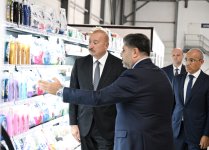 President Ilham Aliyev attends opening of paper and hygiene products manufacturing facility in Garadagh district (PHOTO)