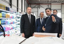 President Ilham Aliyev attends opening of paper and hygiene products manufacturing facility in Garadagh district (PHOTO)