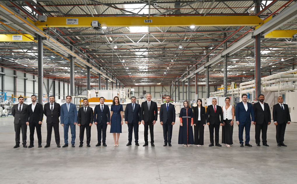 President Ilham Aliyev attends opening of paper and hygiene products manufacturing facility in Garadagh district (PHOTO)