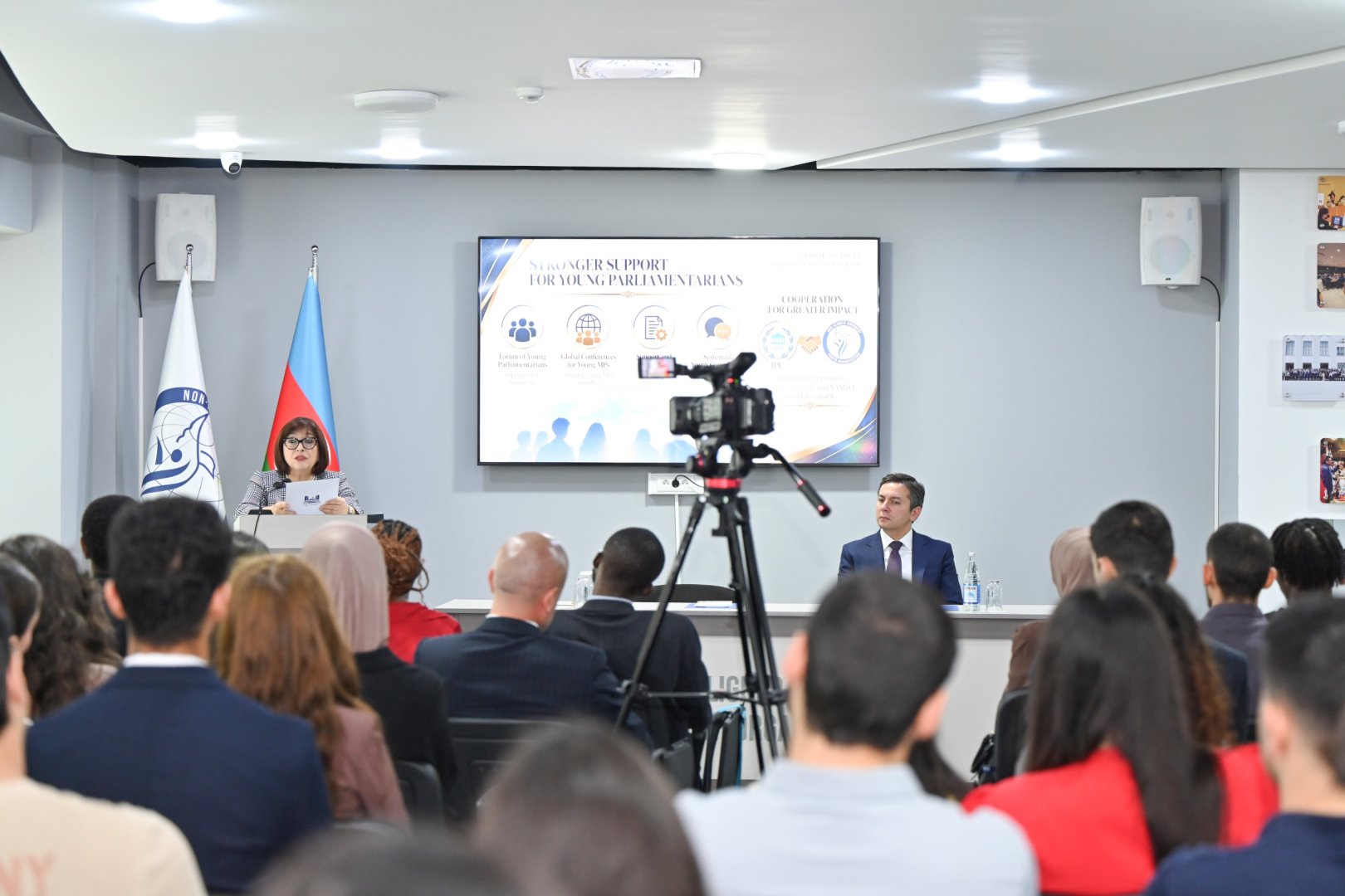 Azerbaijan’s parliament chief addresses NAM Youth Organization (PHOTO)