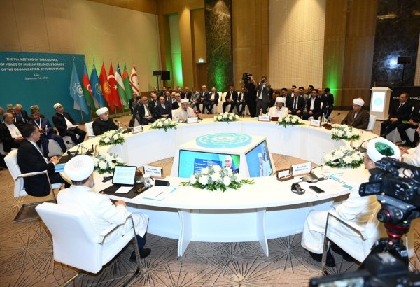 Muslim religious leaders of OTS member states address President Ilham Aliyev