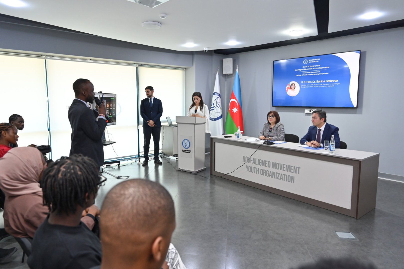 Azerbaijan’s parliament chief addresses NAM Youth Organization (PHOTO)