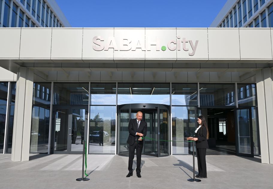 President Ilham Aliyev attends opening of 1st phase of “SABAH.city” innovation campus (PHOTO)
