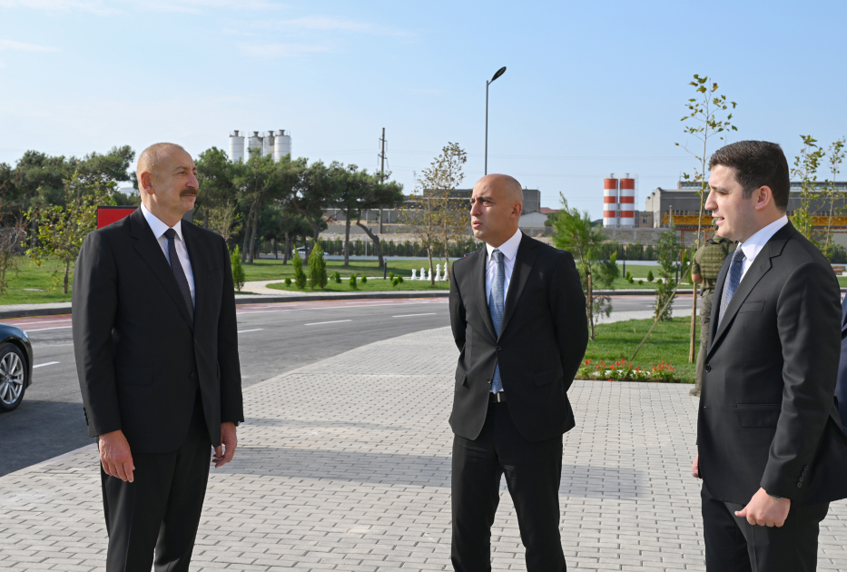 President Ilham Aliyev attends opening of 1st phase of “SABAH.city” innovation campus (PHOTO)