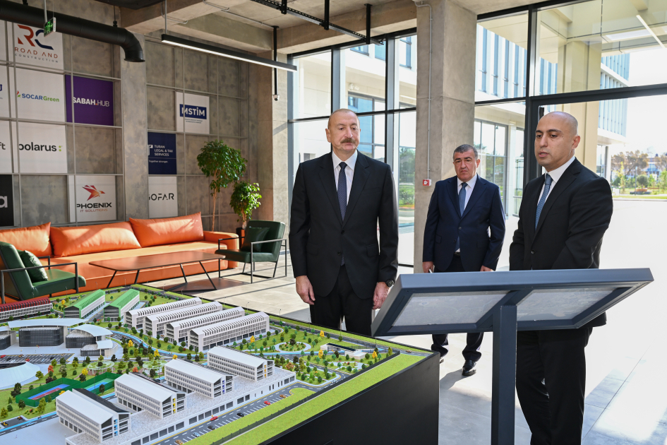 President Ilham Aliyev attends opening of 1st phase of “SABAH.city” innovation campus (PHOTO)