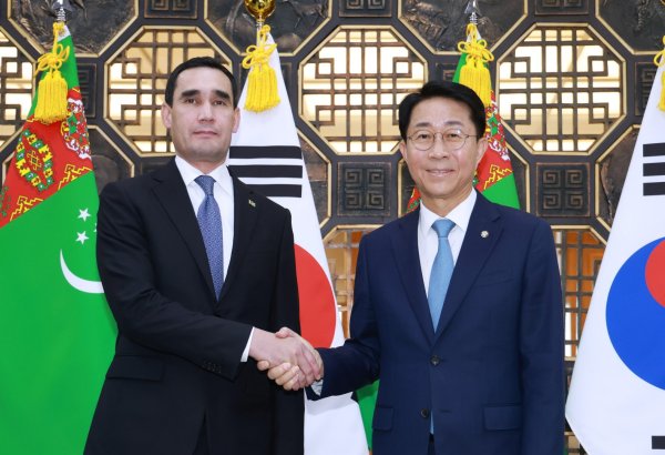 South Korean parliament speaker meets Turkmen president in Seoul