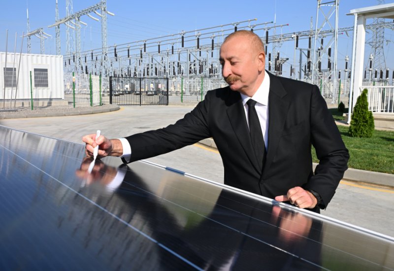 President Ilham Aliyev at Gobustan SPP inauguration — Interesting footage (VIDEO)