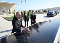 President Ilham Aliyev attends inauguration of “Gobustan” Solar Power Plant (PHOTO)
