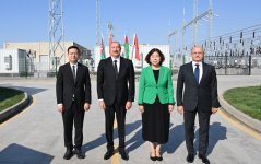 President Ilham Aliyev attends inauguration of “Gobustan” Solar Power Plant (PHOTO)