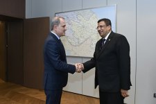 Azerbaijan FM holds talks with Pan-African Parliament Chief (PHOTO)
