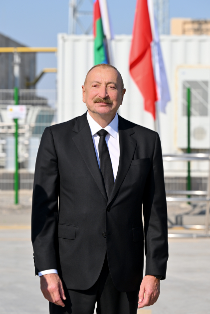 President Ilham Aliyev attends inauguration of “Gobustan” Solar Power Plant (PHOTO)