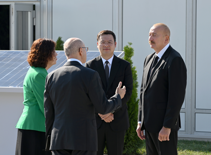 President Ilham Aliyev attends inauguration of “Gobustan” Solar Power Plant (PHOTO)