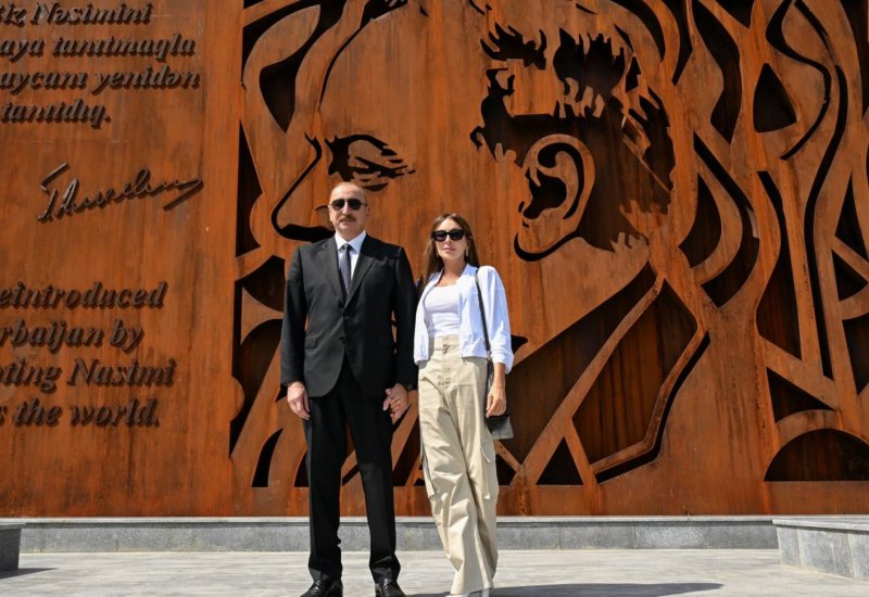 President Ilham Aliyev and First Lady Mehriban Aliyeva view Nasimi Gardens complex in Shamakhi (PHOTO)