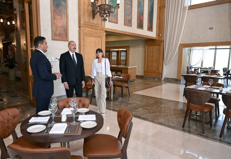 President Ilham Aliyev and First Lady Mehriban Aliyeva attend inauguration of Pirgulu Park hotel in Shamakhi (PHOTO)
