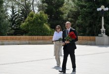 President Ilham Aliyev and First Lady Mehriban Aliyeva arrive in Shamakhi district (PHOTO)