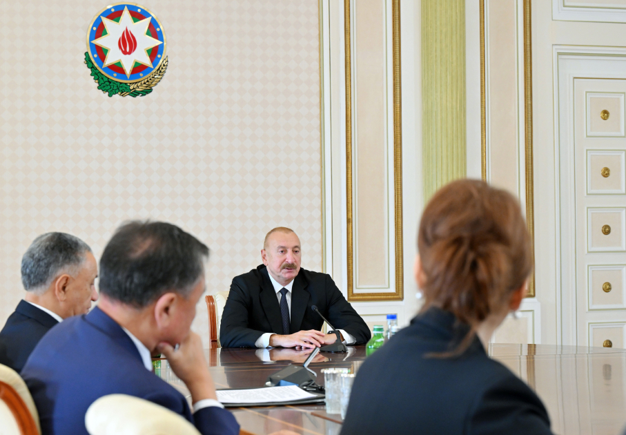 President Ilham Aliyev receives heads of security bodies of OTS member states (PHOTO)