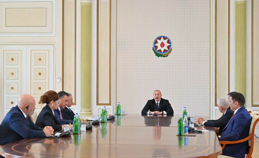 President Ilham Aliyev receives heads of security bodies of OTS member states (PHOTO)
