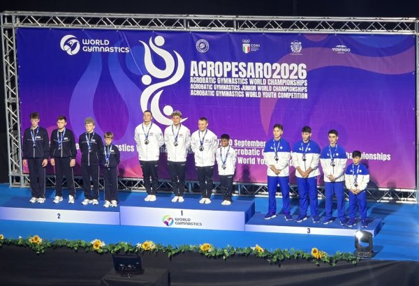 Azerbaijani gymnasts win medals at world acrobatics competitions (PHOTO)