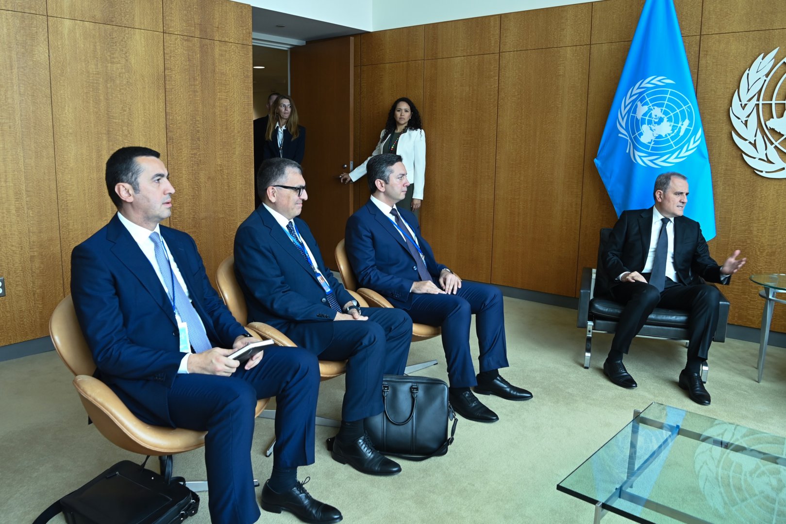 Azerbaijan’s Foreign Minister meets President of 81st UN General Assembly Session (PHOTO)