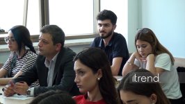 Meeting with Baku State University students held under project on foreign influence and fake news (PHOTO/VIDEO)