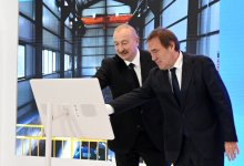 President Ilham Aliyev attends inauguration ceremony for "Minkand" Small Hydroelectric Power Plant and "Textile Cluster" production facility (PHOTO)