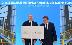 President Ilham Aliyev attends inauguration ceremony for "Minkand" Small Hydroelectric Power Plant and "Textile Cluster" production facility (PHOTO)