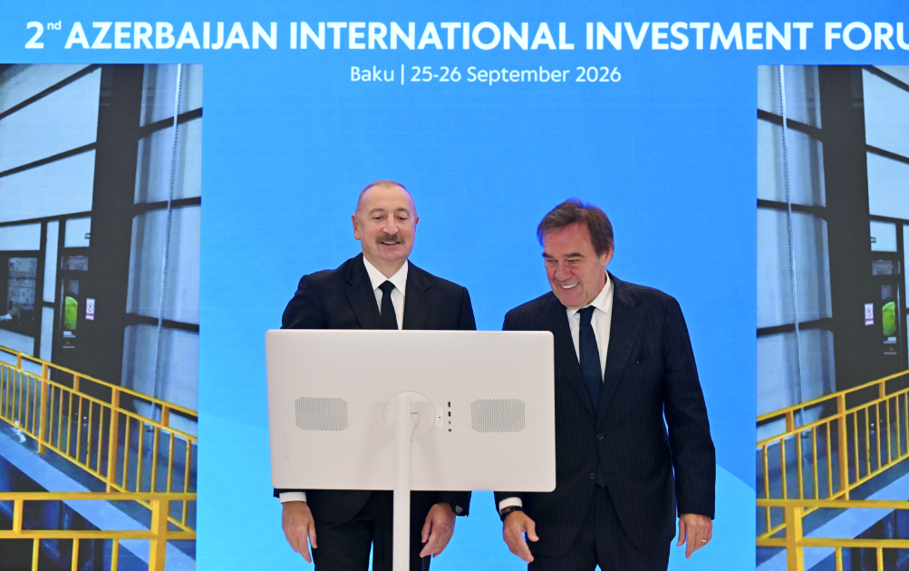 President Ilham Aliyev attends inauguration ceremony for "Minkand" Small Hydroelectric Power Plant and "Textile Cluster" production facility (PHOTO)