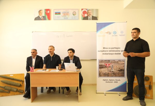 Azerbaijan steps up mine safety awareness training in Agdam (PHOTO)