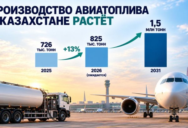 Kazakhstan to raise aviation fuel output 13% to 825,000 tons in 2026