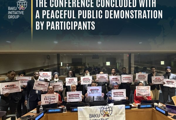 Baku Initiative Group conference at UNGA concludes with peaceful public demonstration (PHOTO)