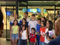 Azerbaijani medalists of Acrobatic Gymnastics World Championships return home (PHOTO)