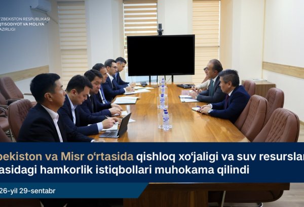 Uzbekistan, Egypt target 20,000 hectares for new agricultural projects