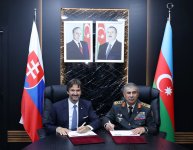 Azerbaijani Defense Minister holds meetings with UK and Slovak counterparts (PHOTO)