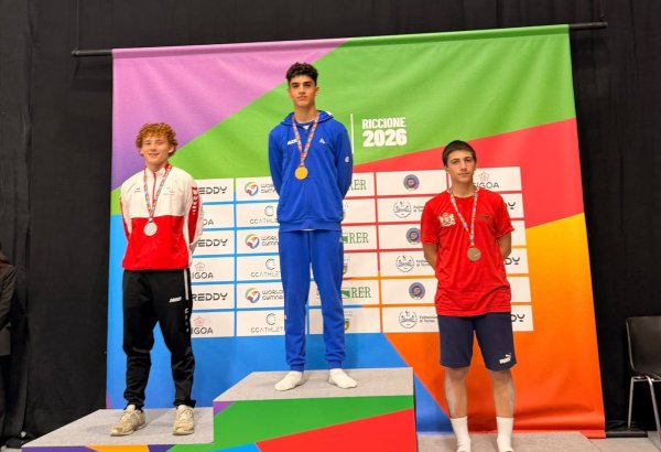 Azerbaijani gymnasts win gold at Aere Trampoline Cup in Italy (PHOTO)