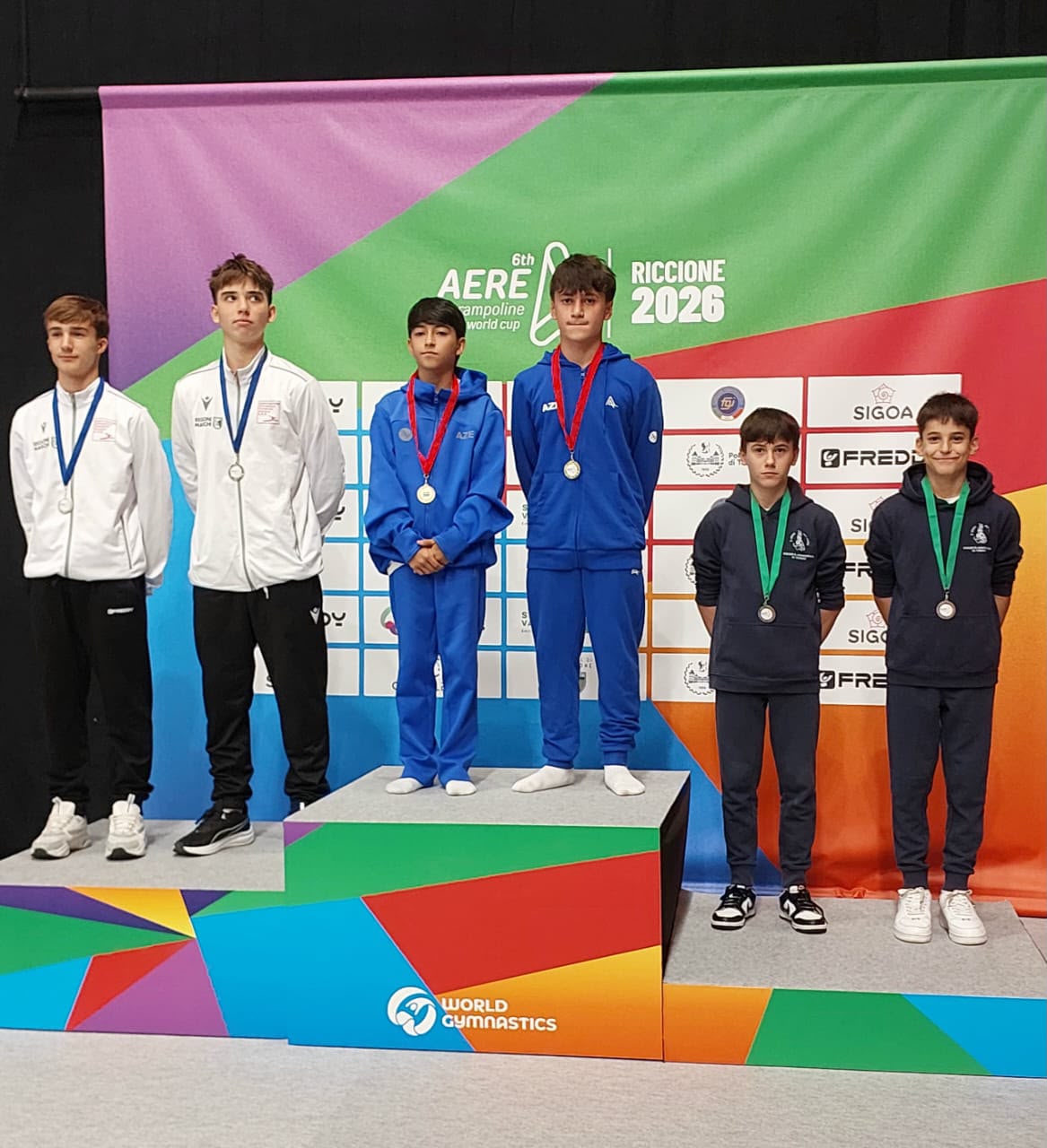 Azerbaijani gymnasts win gold at Aere Trampoline Cup in Italy (PHOTO)