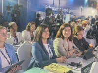 Azerbaijani MP Sevil Mikayilova delivers report at 153rd IPU Assembly (PHOTO/VIDEO)