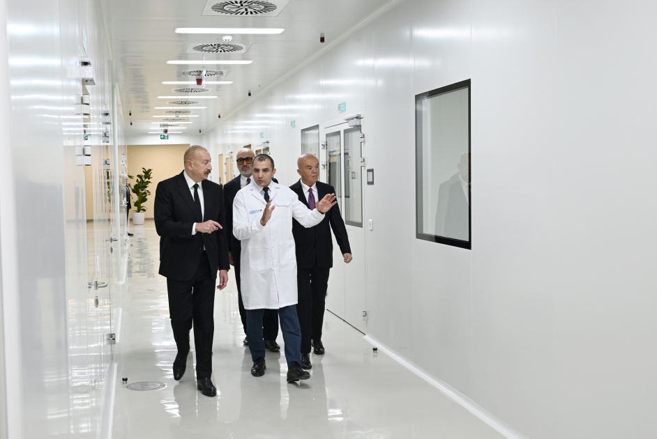 President Ilham Aliyev attends inauguration of pharmaceutical manufacturing plant in Pirallahi Industrial Park (PHOTO)