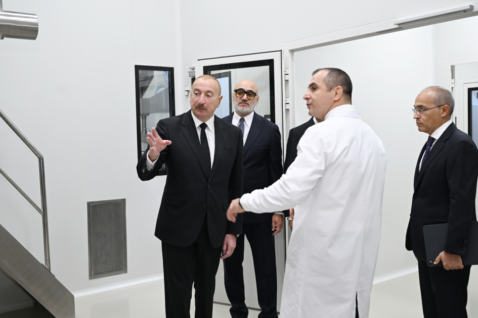President Ilham Aliyev attends inauguration of pharmaceutical manufacturing plant in Pirallahi Industrial Park (PHOTO)