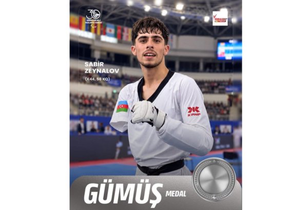 Azerbaijani para-taekwondo athlete wins silver medal at Grand Prix in Paris