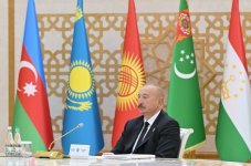 President Ilham Aliyev attends 8th Consultative Meeting of Heads of State of Azerbaijan and Central Asia in Turkmenbashi (PHOTO)