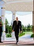 President Ilham Aliyev arrives at Awaza Complex to participate in meeting of Council of Heads of State of CIS (PHOTO)