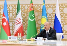 President Ilham Aliyev attends expanded-format meeting of Caspian Environmental Summit in Turkmenbashi (PHOTO)