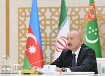 President Ilham Aliyev attends expanded-format meeting of Caspian Environmental Summit in Turkmenbashi (PHOTO)