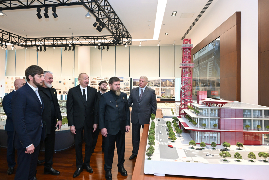 President Ilham Aliyev and Head of Chechen Republic of Russia visit Baku White City (PHOTO)