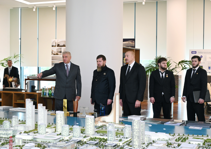 President Ilham Aliyev and Head of Chechen Republic of Russia visit Baku White City (PHOTO)