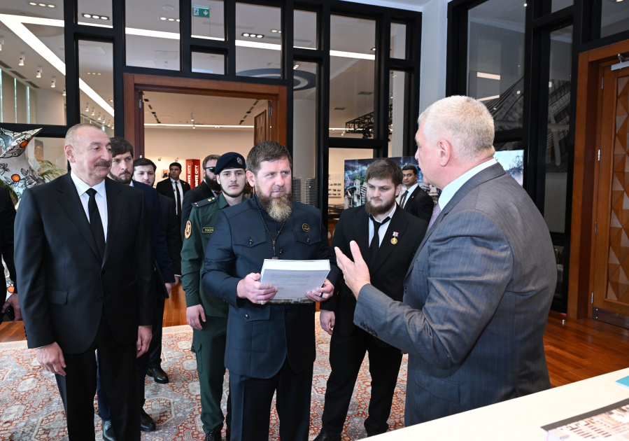 President Ilham Aliyev and Head of Chechen Republic of Russia visit Baku White City (PHOTO)