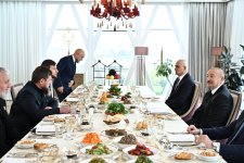 President Ilham Aliyev and Head of Chechen Republic of Russia have lunch together (PHOTO)