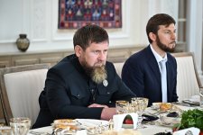President Ilham Aliyev and Head of Chechen Republic of Russia have lunch together (PHOTO)