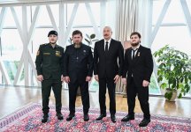 President Ilham Aliyev and Head of Chechen Republic of Russia have lunch together (PHOTO)
